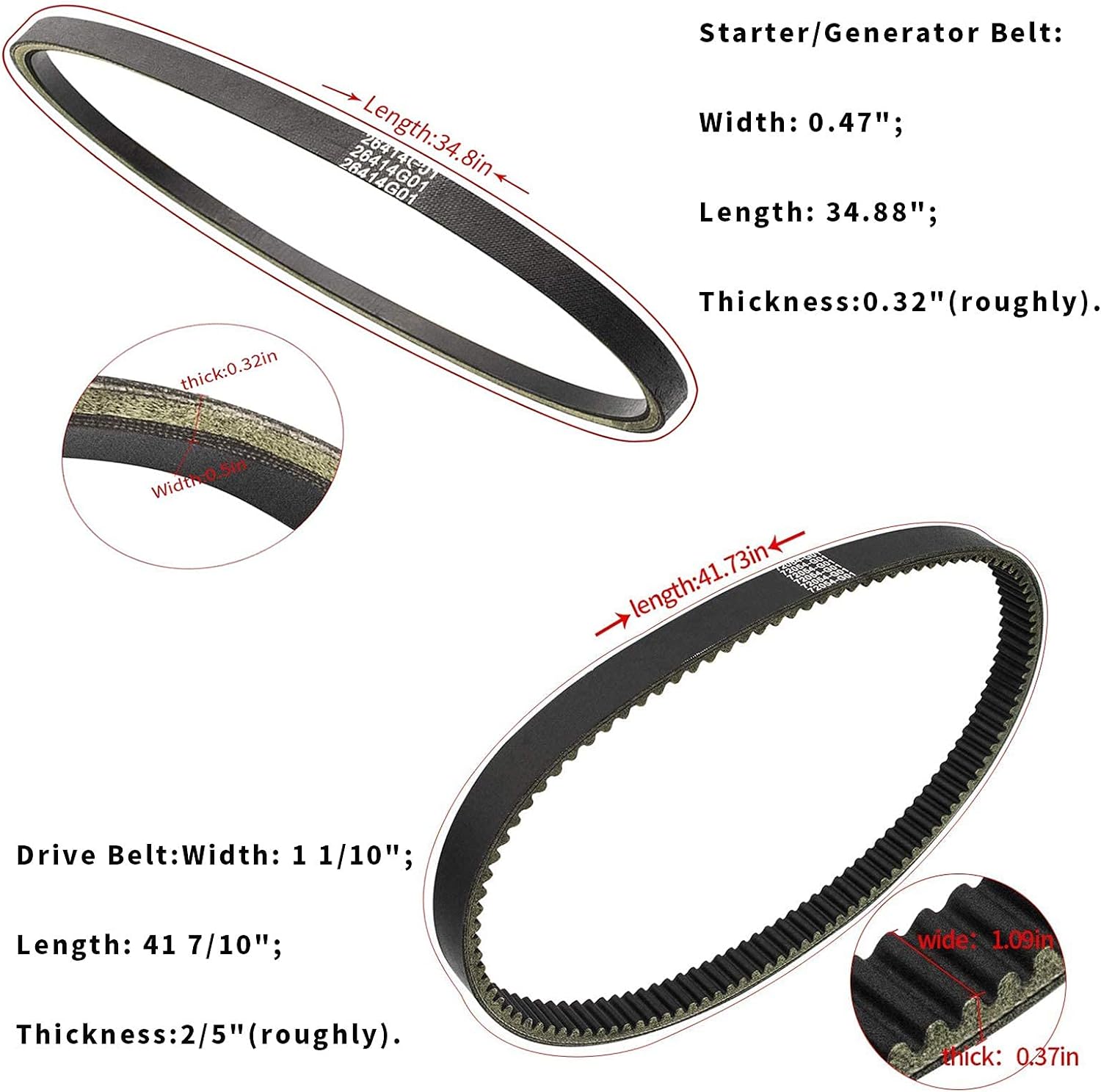 golf cart Starter Generator belt