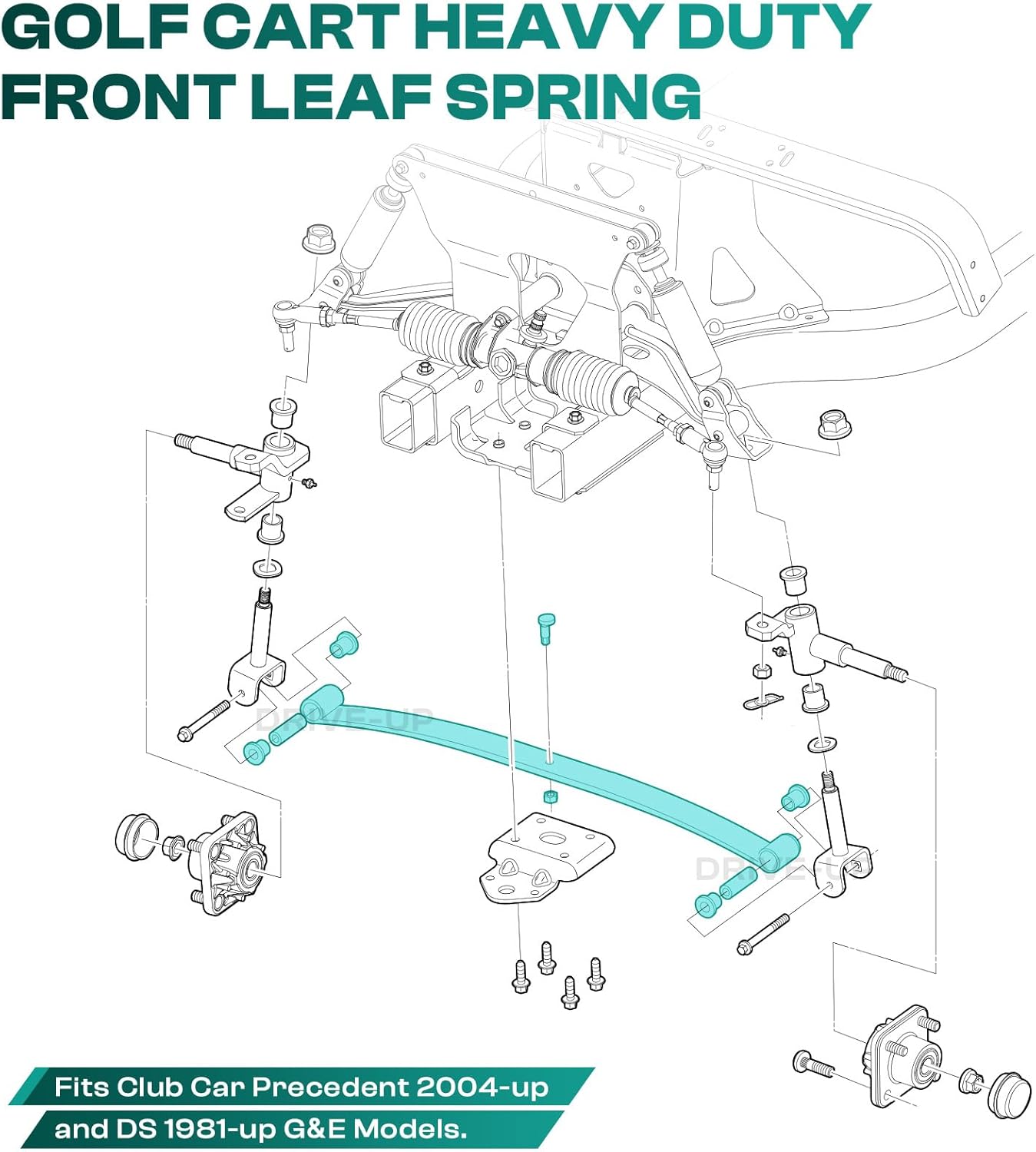 Golf Cart Front Leaf Spring Standard for Club Car Precedent DS | Drive-up