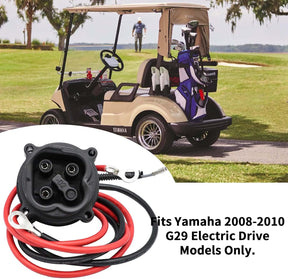 Yamaha 48 Volt Golf Cart Charger Receptacle with Harness for 2008-2010 G29 Drive electric models | Drive-up