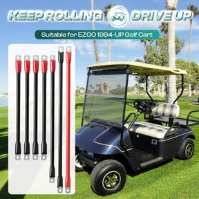 Golf Cart Battery Cables for EZGO TXT 1994-Up 36V 4 Gauge Wire Kit 7 PCS | DRIVE UP