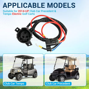 48V DC Charger Receptacle with Harness for Club Car Precedent & Tempo 2014-Up