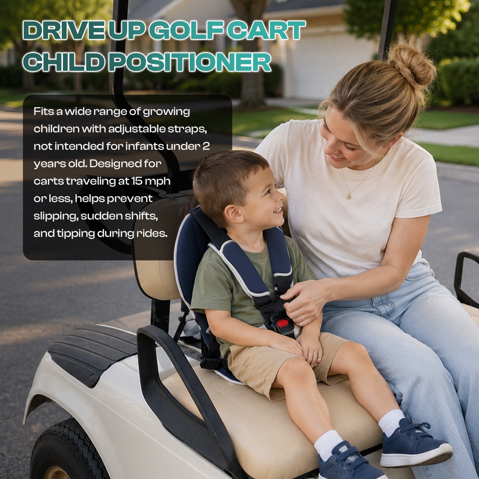 5-Point Harness Golf Cart Child Positioner