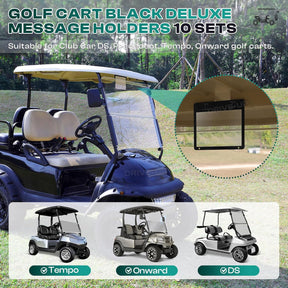 Message Card Holder for Club Car Golf Carts 10-Pack - Black | DRIVE UP