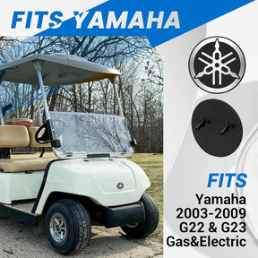 Yamaha golf cart emblem, Yamaha G22 front logo badge, JU0-F4161-00-00 replacement, Yamaha G23 cowl logo