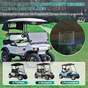Transparent Hinged Message Holder for Club Car Golf Carts