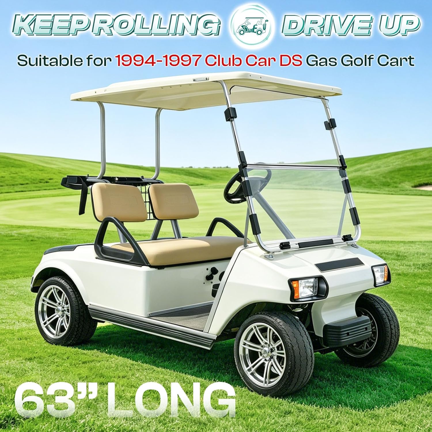 Golf Cart Transmission Shift Forward Reverse Cable Fits 1994-1997 Club Car DS 63-Inch