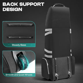 Heavy Duty Golf Travel Bag for Airlines – Padded Club Protection