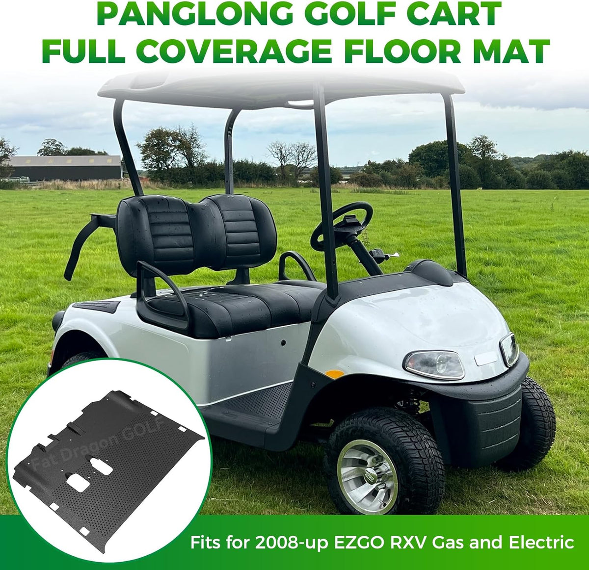 Full Coverage Silica Gel Floor Mat for EZGO RXV 2008-Up | DRIVE UP