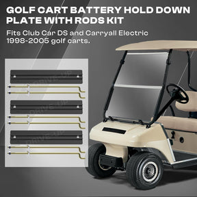 Golf Cart Battery Hold Down Plate with Rods