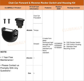 Forward Reverse Switch & Housing Assembly for Club Car