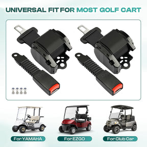 78.74 Inches Extra-Long Retractable Seat Belt Set for Golf Carts