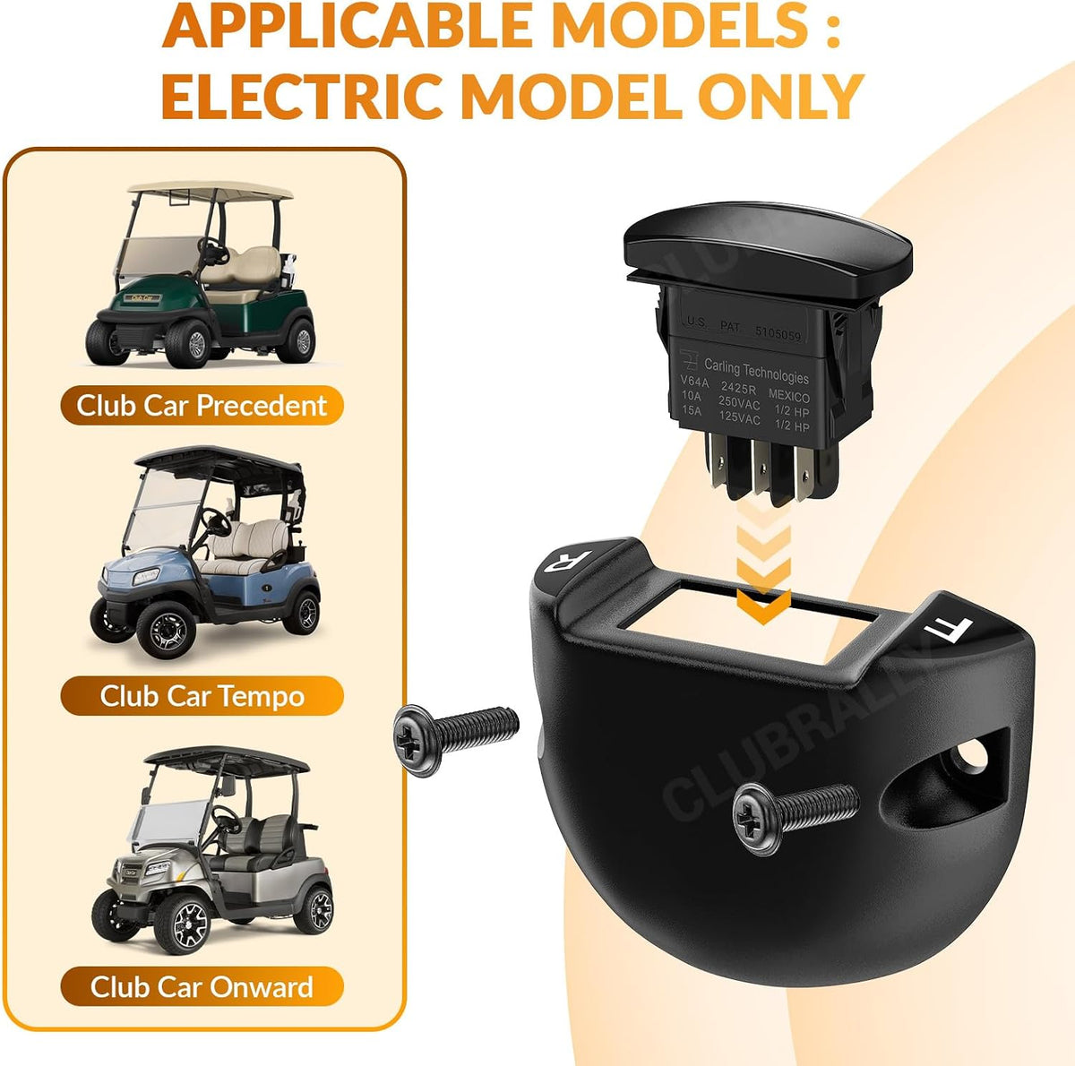 Forward Reverse Switch & Housing Assembly for Club Car