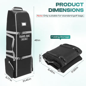 Heavy Duty Golf Travel Bag for Airlines – Padded Club Protection