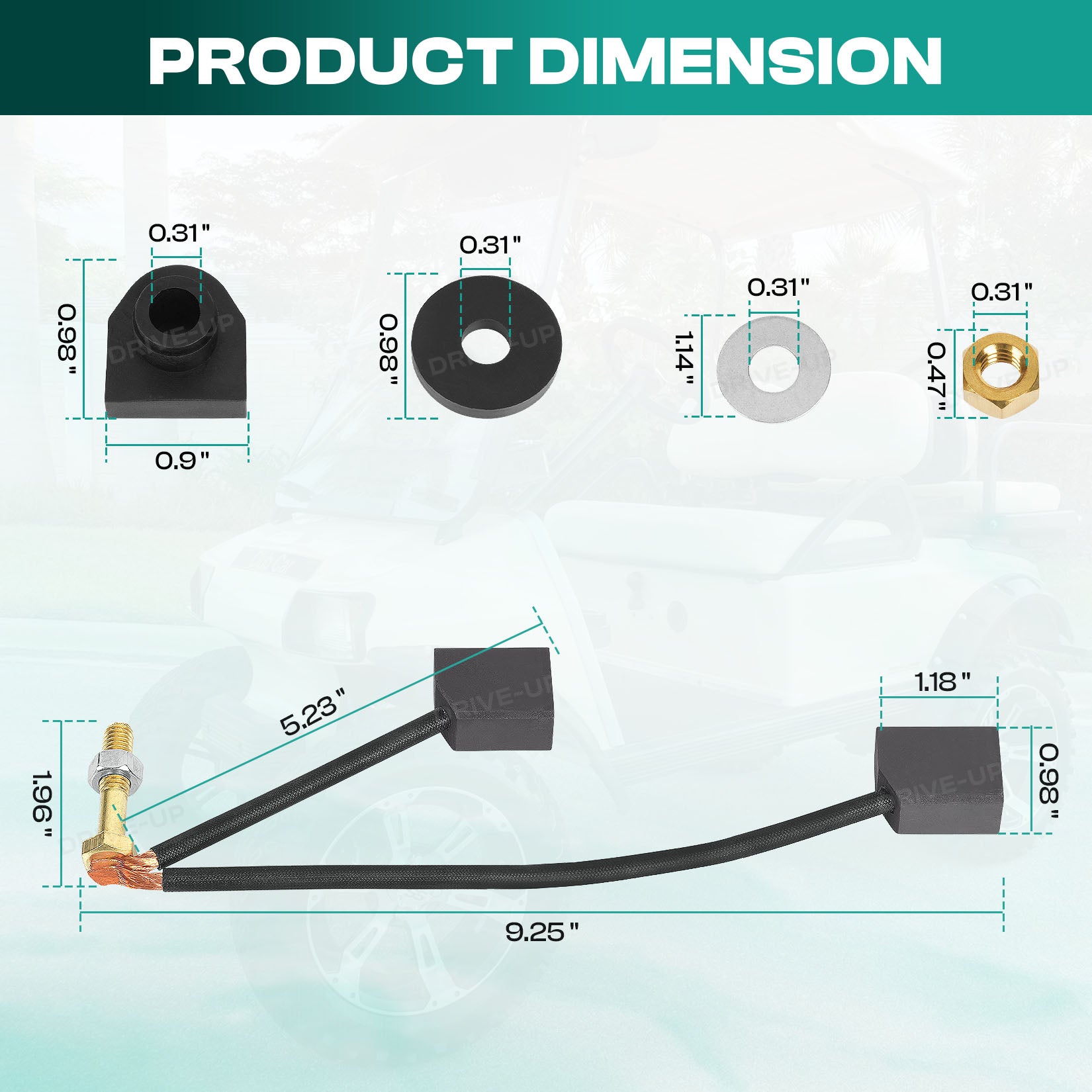 Golf Cart ADC Motor Brush Kit,Fits Club Car EZGO | Drive-up