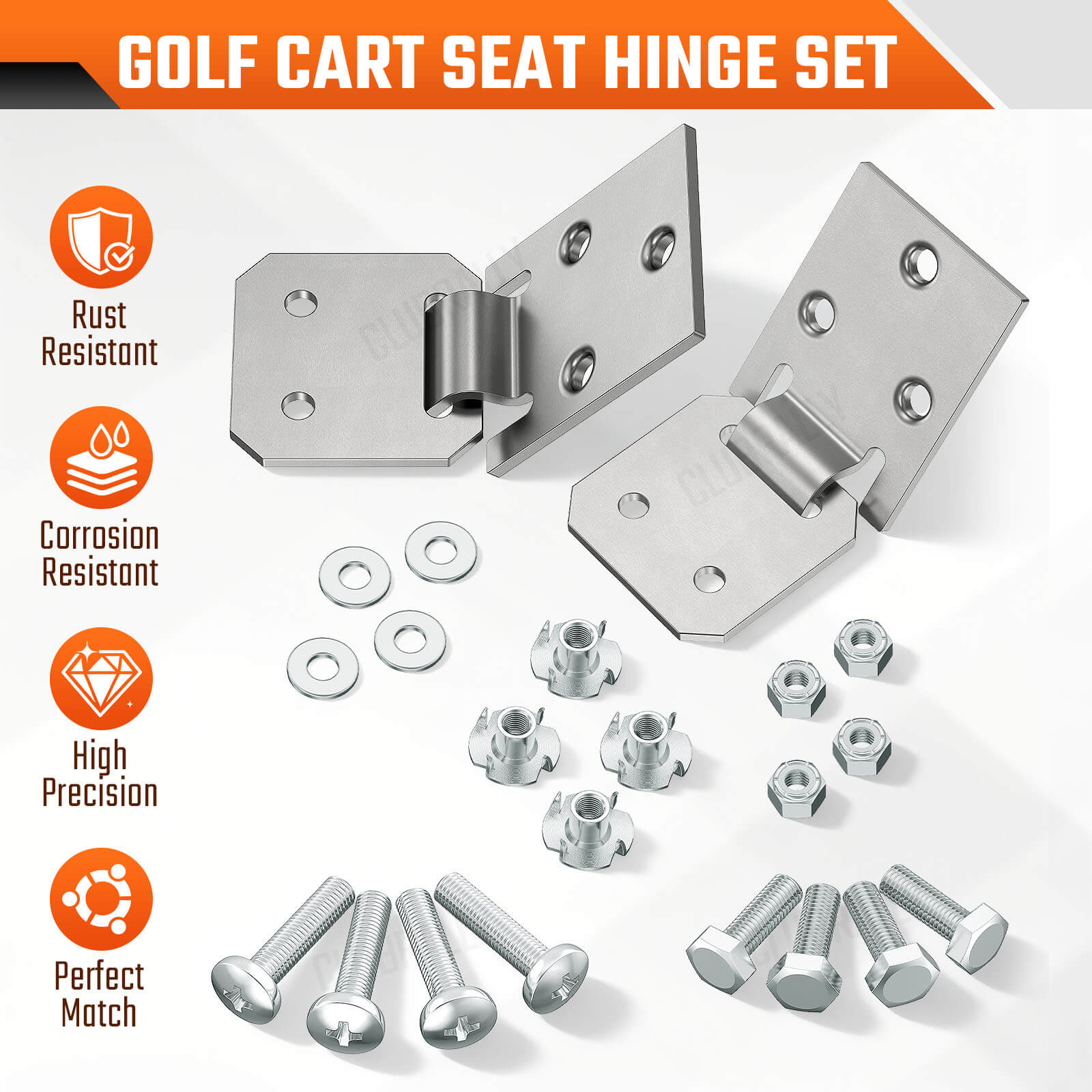 Club Car DS Seat Hinges Set 
