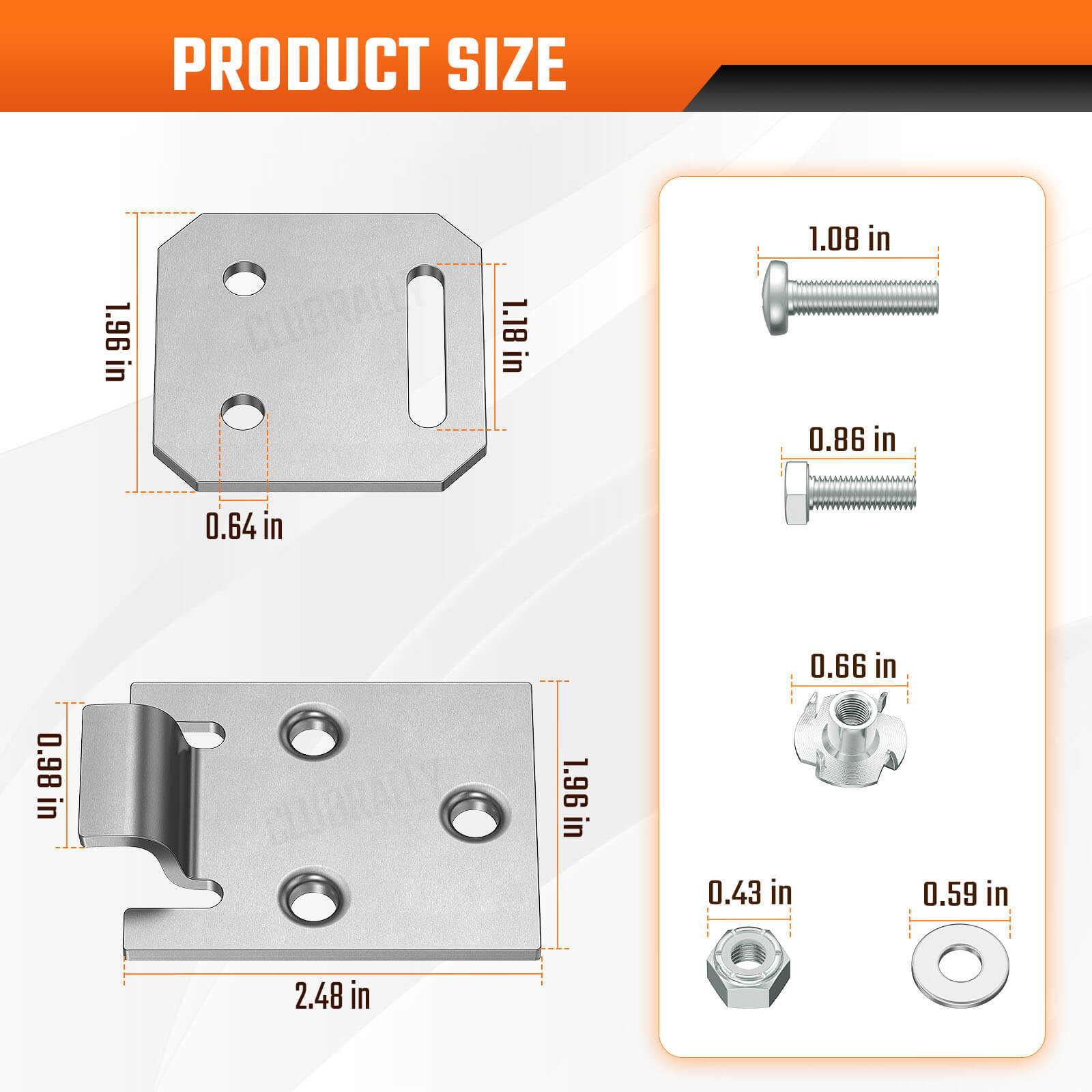 Club Car DS Seat Hinges Set 