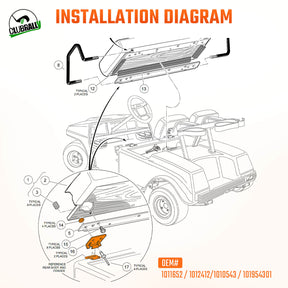 Club Car DS Seat Hinges Set 