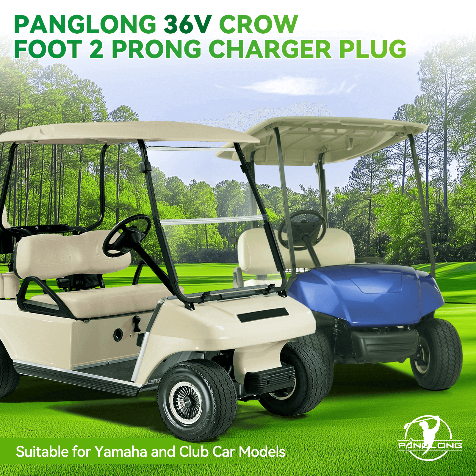 2-Prong Charger Plug for 36V Club Car