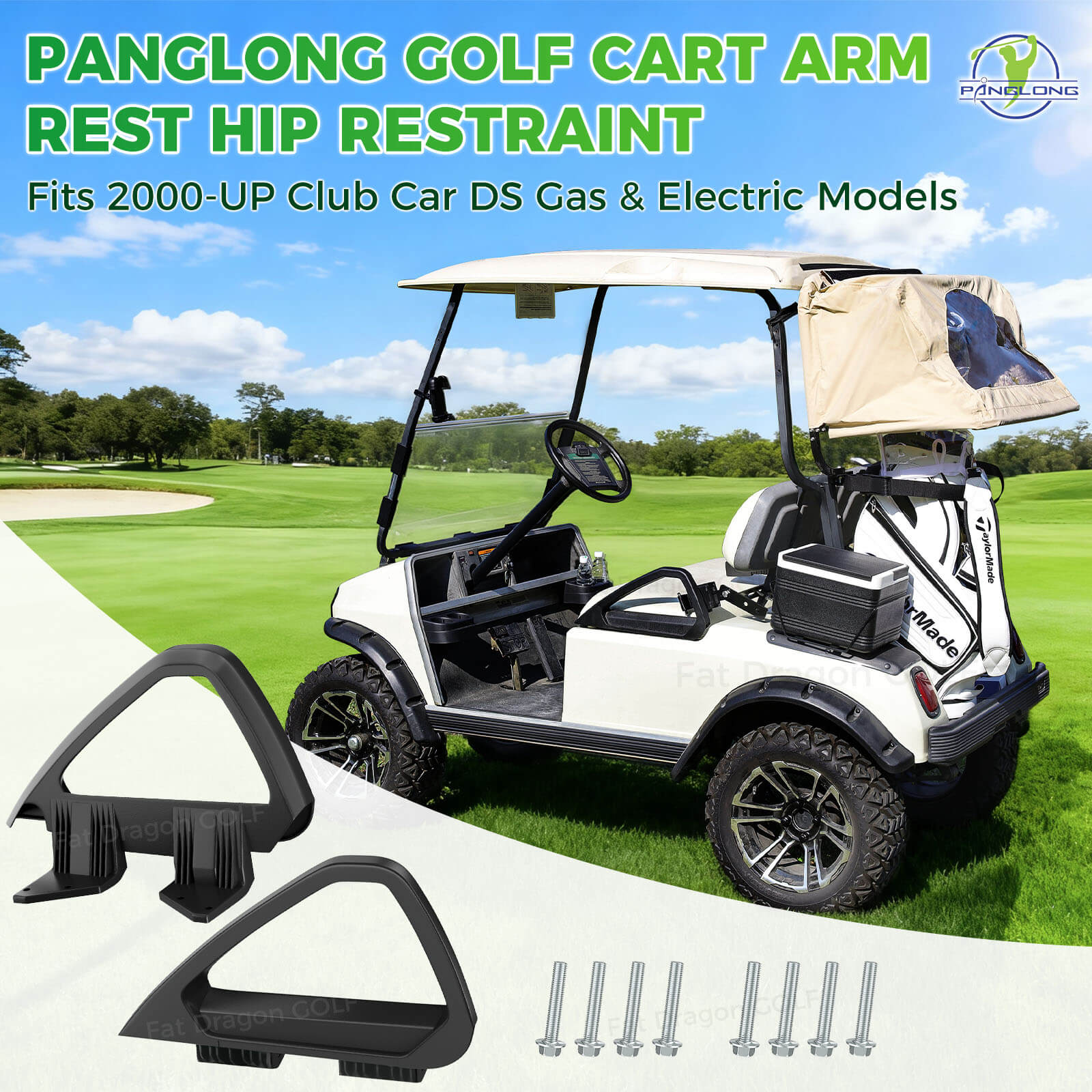 Club Car Arm Rest Hip Restraint for 2000-up DS