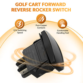Golf Cart Forward Reverse Rocker Switch with Housing & Wire Kit, Fit for 1996-2015 Electric Club Car DS |Drive-up