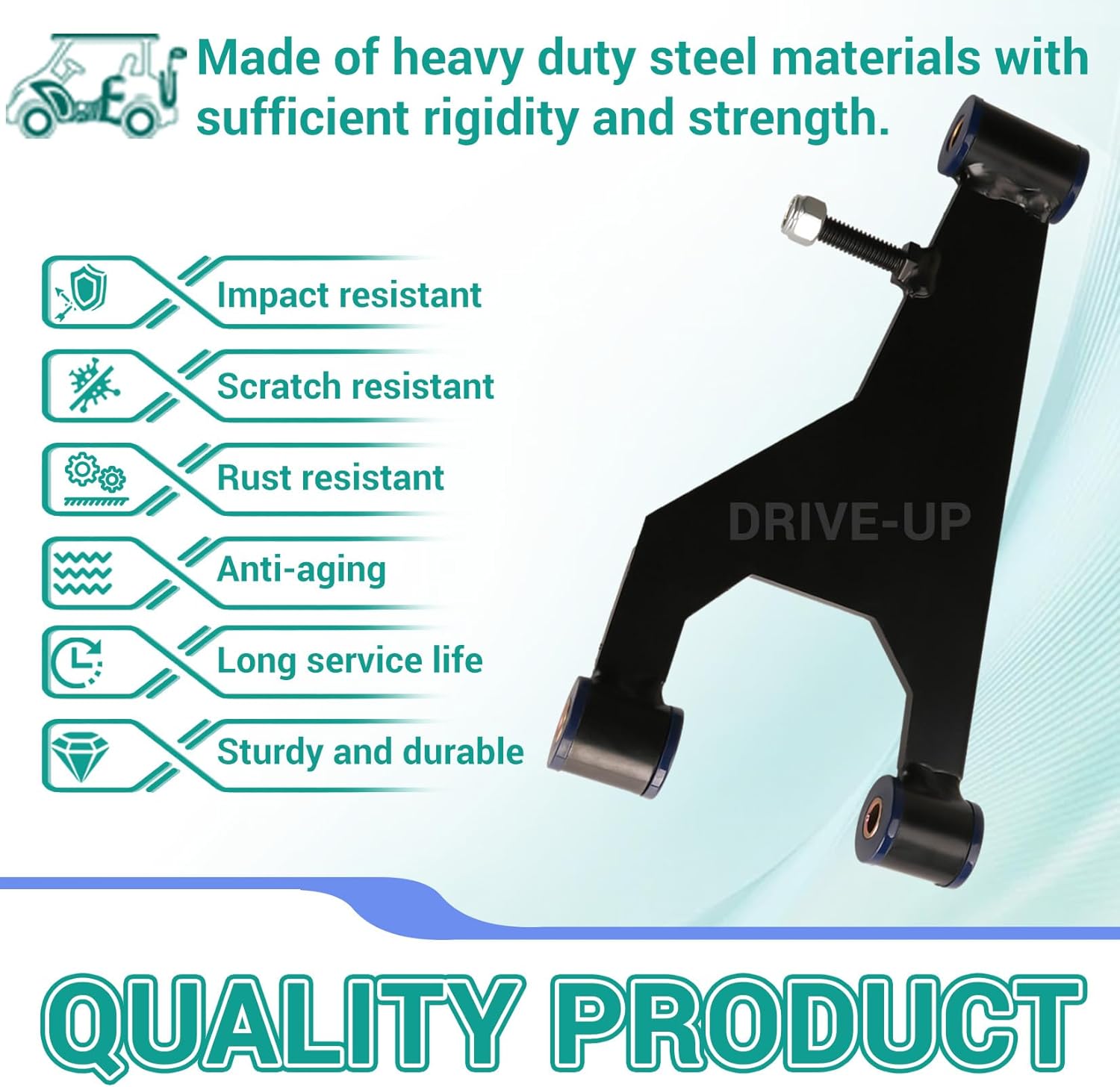 Club Car Delta A-Plate Sub Assembly for 1993-Up G&E DS Golf Carts, Front Suspension Kit, OEM 1016353-2Pcs | Drive-up