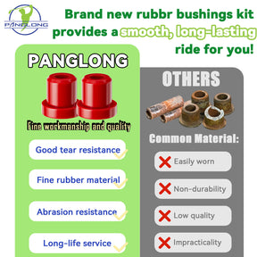 Leaf Spring Bushing Kit for EZGO TXT & PDS, Golf Cart Bushings Kit, OEM 70289G01, 1015583 |Drive-up