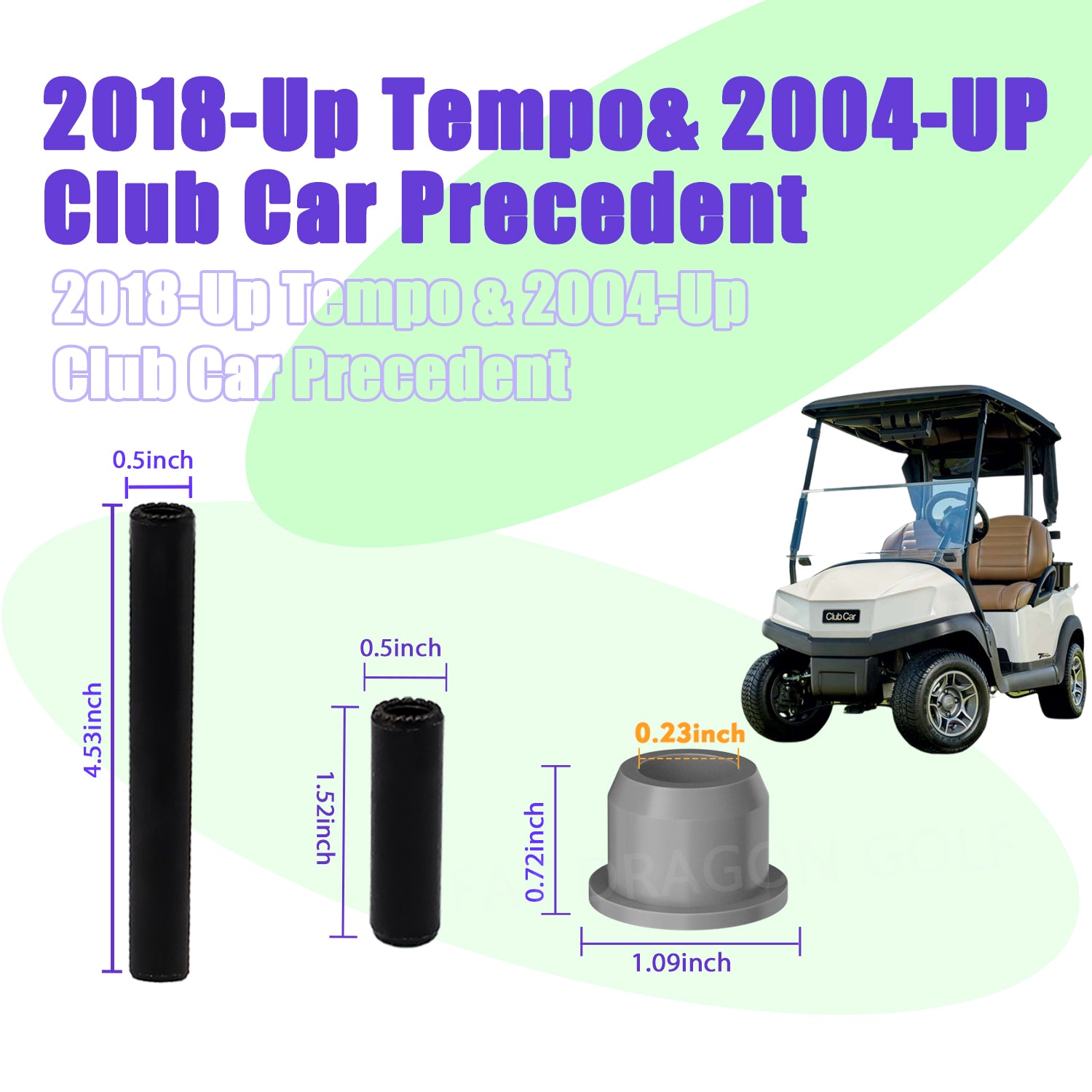 Front A-Arm Bushing Kit for Club Car Precedent & Tempo, Polyurethane Bushing and Sleeve Kit | Drive-up