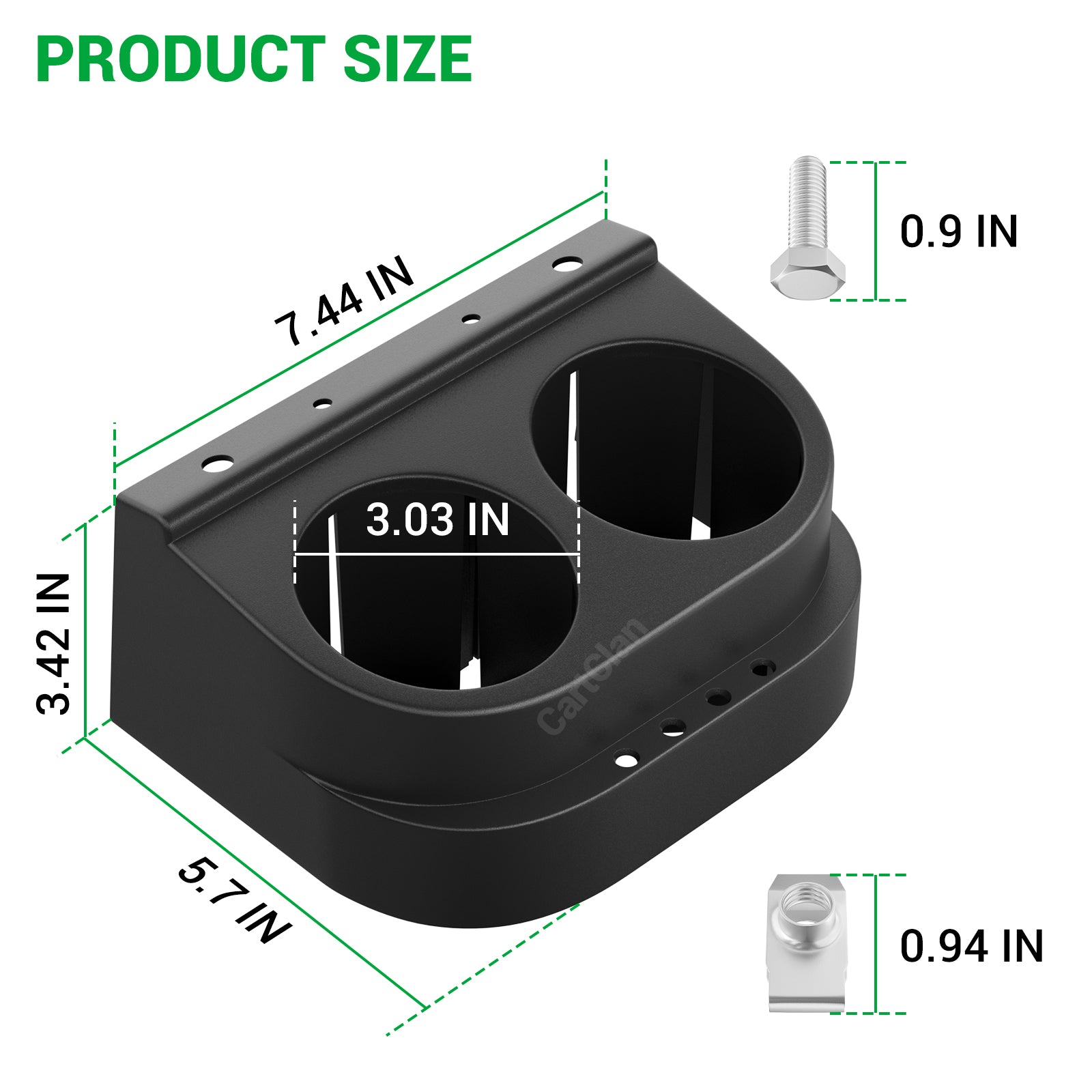 Club Car DS Cup Holder Kit Dual for 1993-Up Golf Cart |Drive-up