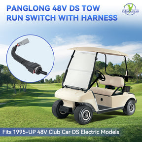 Golf Cart 48V Tow Run Switch, Include Switch and Harness, Suitable for 1995-UP 48V Club Car DS Electric Golf Cart |Drive-up