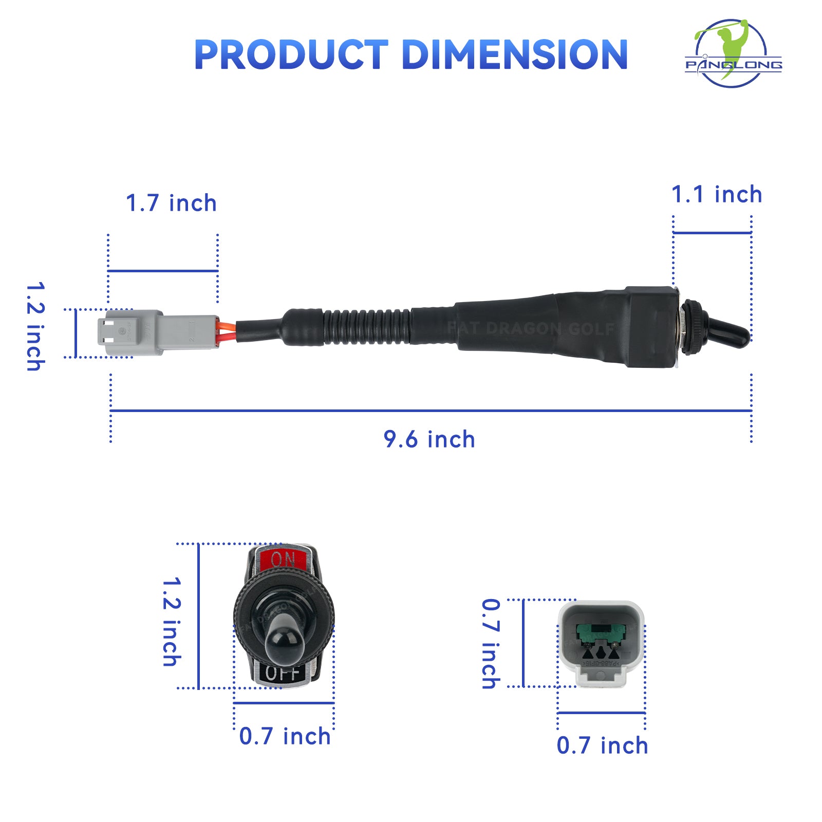 Golf Cart 48V Tow Run Switch, Include Switch and Harness, Suitable for 1995-UP 48V Club Car DS Electric Golf Cart |Drive-up