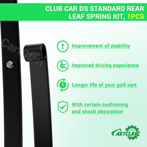 Club Car Rear Leaf Spring Kit, Golf Cart Rear Leaf Spring Kit Suitable for Club Car DS Golf Cart, OEM #1012180, 1015583 |Drive-up