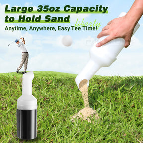 Drive-up Golf Cart No-Drilling Sand Bottle, Divot Filler Sand Bottle for EZGO Club Car Yamaha, Large Capacity with Rattle Proof Holder