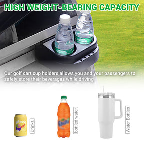Dual Cup Holder Kit for 1993-Up Club Car DS - 2 Pcs | Drive-up
