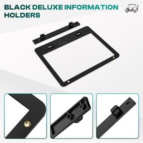 Set of 10 Golf Cart Black Deluxe Message Holder for ClubCar | Drive-up