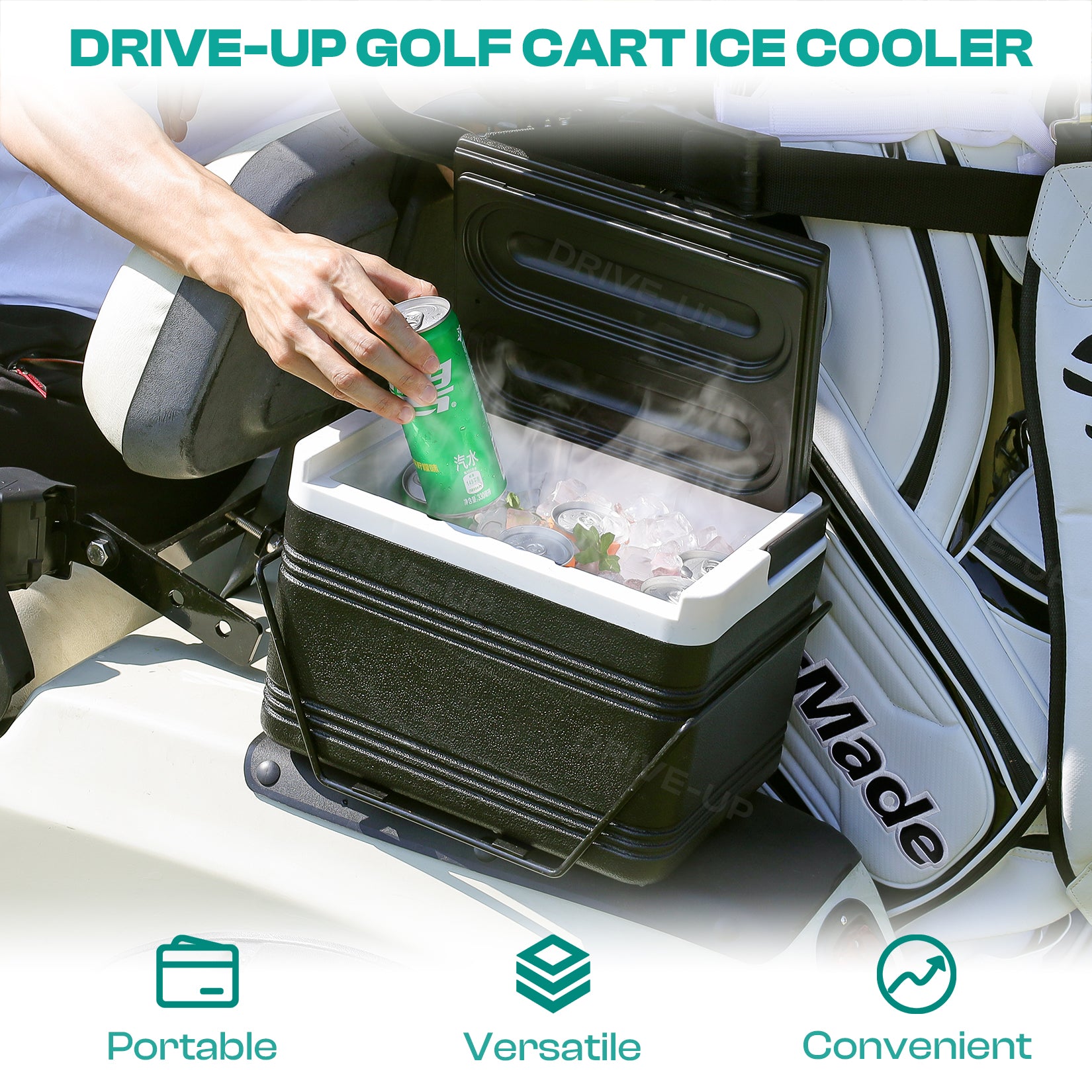 Golf Cart Cooler Fits EZGO TXT Club Car DS and Yamaha Star | DRIVE UP