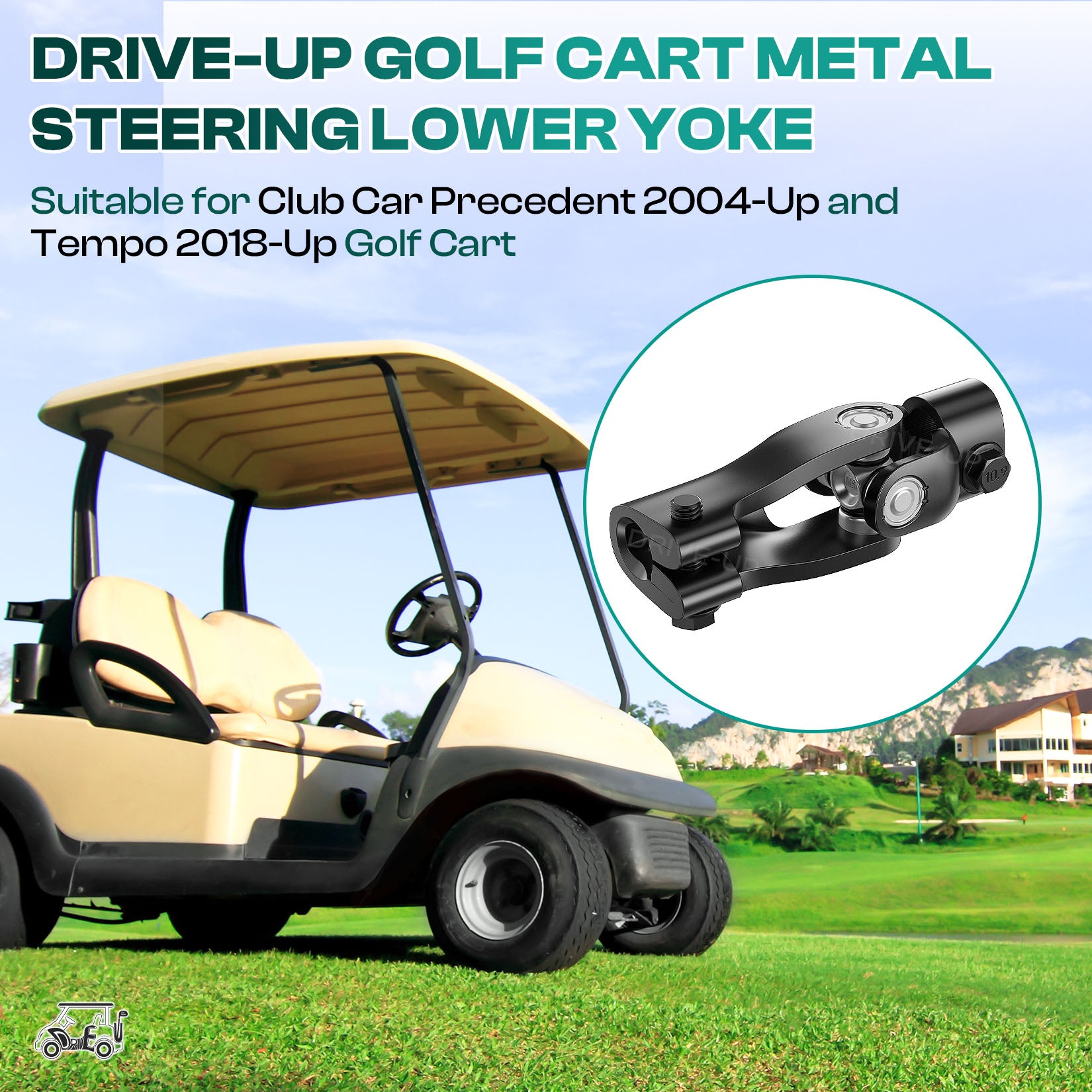 Golf Cart Metal Steering Lower Yoke for Club Car Precedent & Tempo | Drive-up