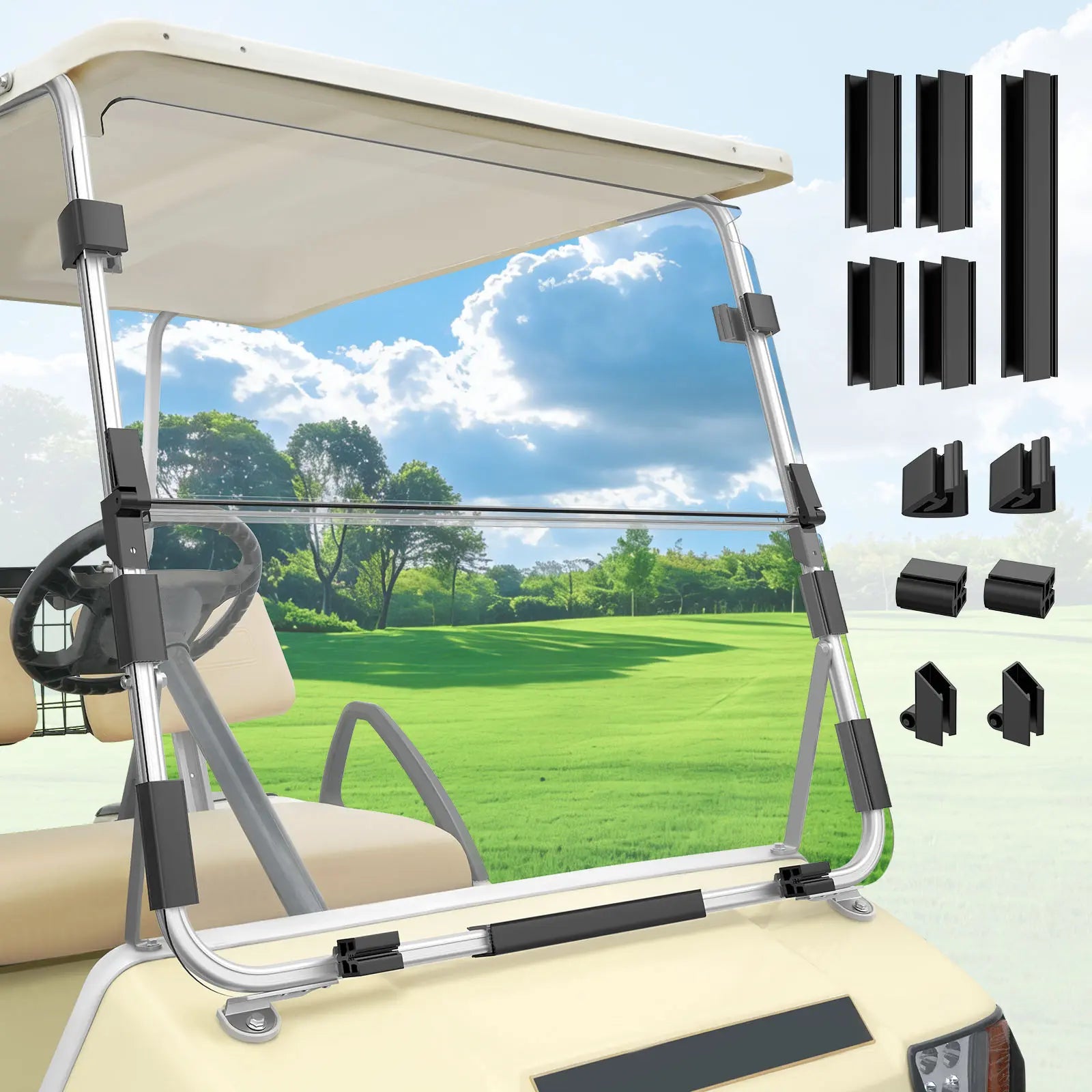 club car ds windshield for golf cart