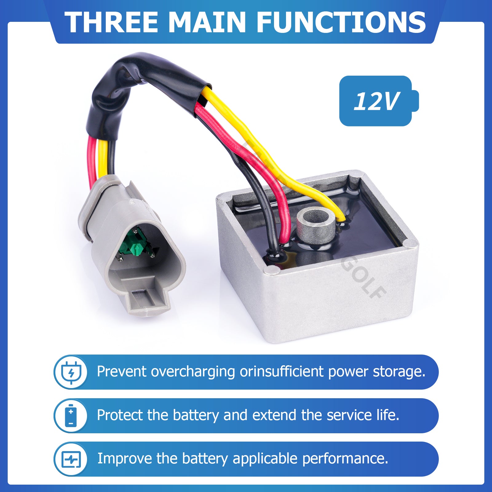 12 Volt Golf Carts Voltage Regulator for Club Car Precedent & Tempo Gas Models | Drive-up