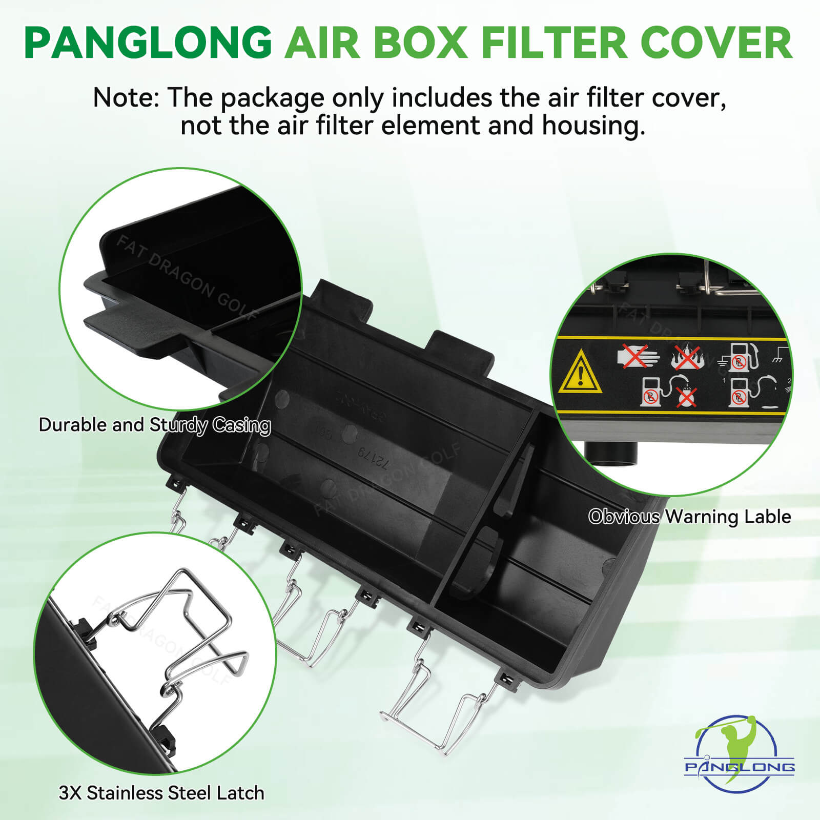 Golf Cart Air Box Filter Housing Cover 
