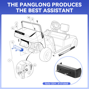 Club Car DS Front Bumper, Suitable for 1993-up Club Car DS, Club Car DS Front Bumper Replace OEM# 1016868 |Drive-up