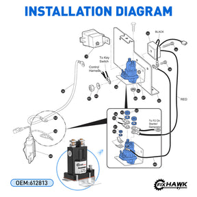14V 4 Terminal Golf Cart Solenoid for EZGO