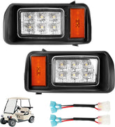Club Car DS LED Headlight Kit with Adapter Wire, Factory Style LED Headlight Suitable for 1993-Up 12 Volt Club Car DS, Replace OEM 101988002 101988001