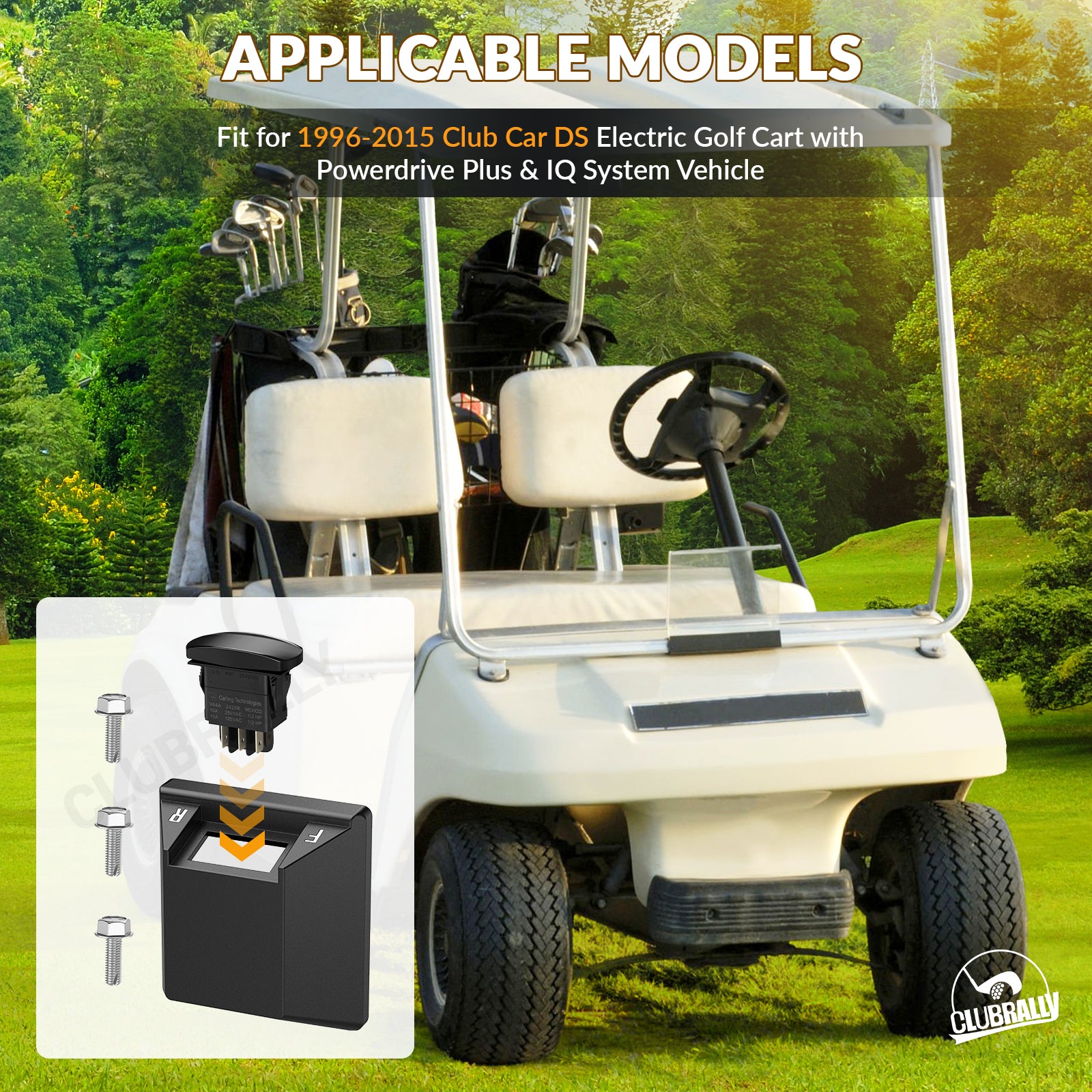 Forward Reverse Rocker Switch Kit for 1996-2015 Electric Club Car DS | Drive up