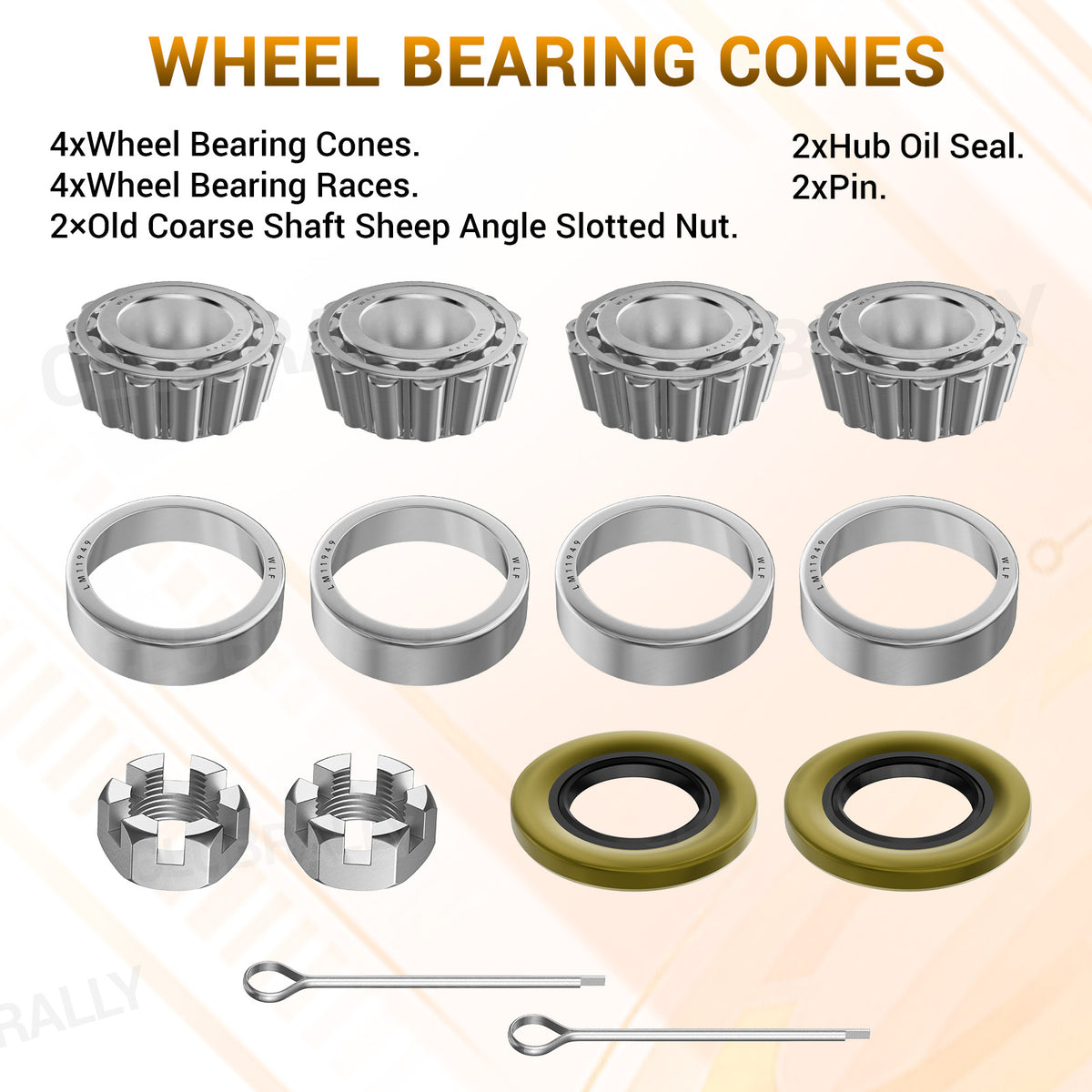 Front Wheel Bearing Hub Rebuild Kit for Club Car DS, Carryall (2 Set) |Drive-up