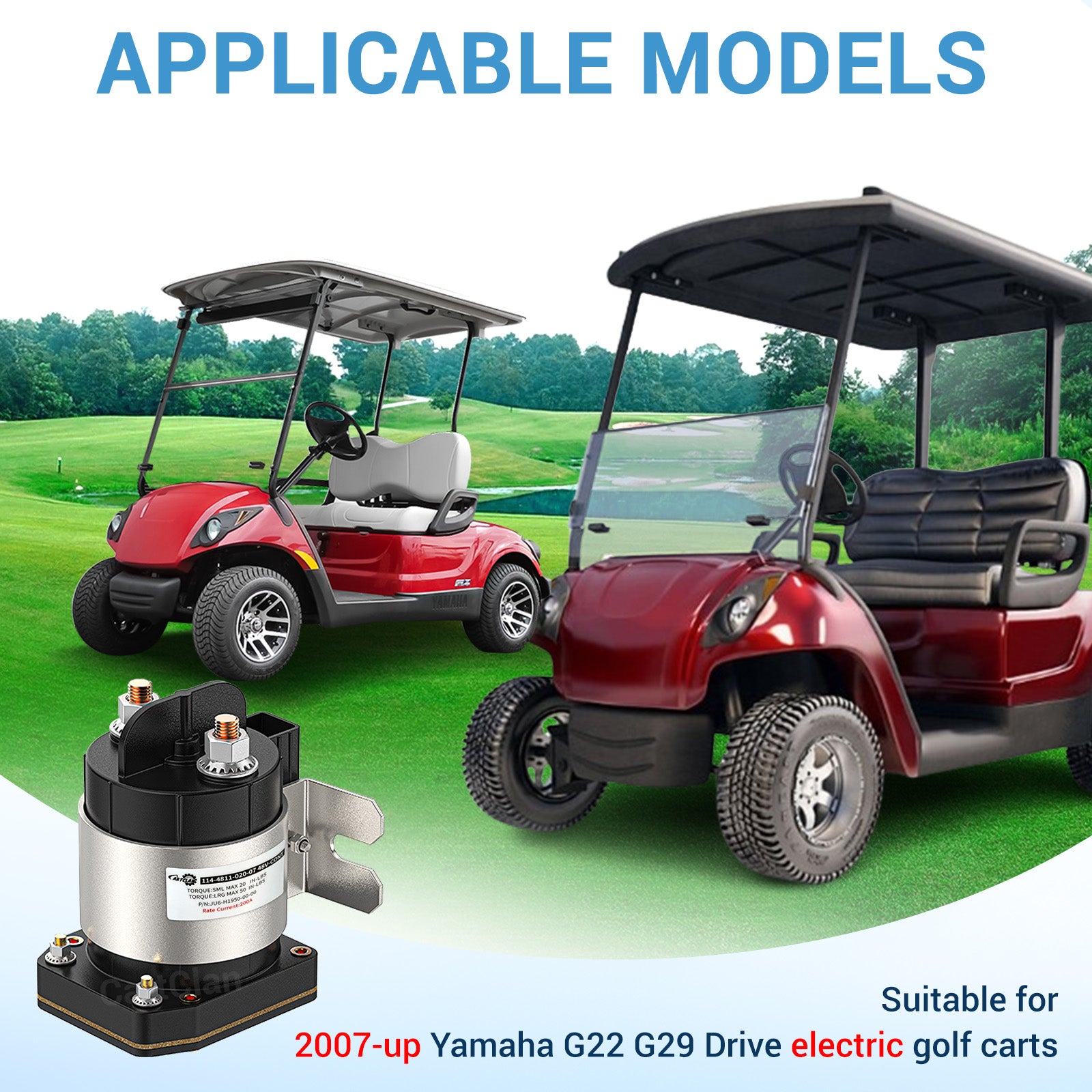 48v golf cart solenoid for yamaha