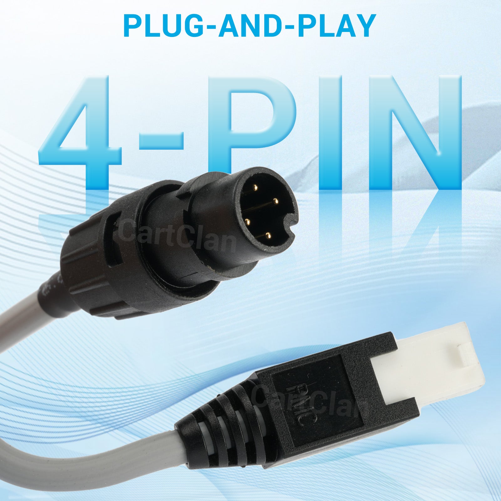 Programming Diagnostic Port Adaptor Suitable for Club Car Handheld Adapter 1307 Cable, 4 Pin Cable, Replace OEM# 102251501 |Drive-up