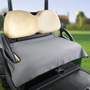 Universal Golf Cart Seat Cover Blanket for Club Car, EZGO with Armrests, Cationic Fabric - Gray |Drive-up