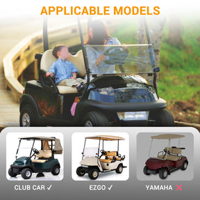 Universal Golf Cart Seat Cover Blanket for Club Car, EZGO with Armrests, Cationic Fabric - Gray |Drive-up