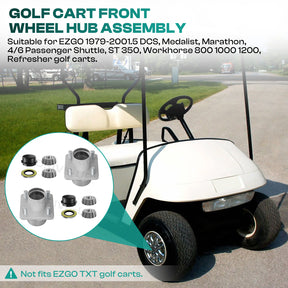 Golf Cart Front Wheel Hub Assembly Suitable for EZGO 1979-2001.5 DCS, Medalist, Marathon, ST 350 and Workhorse, OEM 19058-G2 |Drive-up