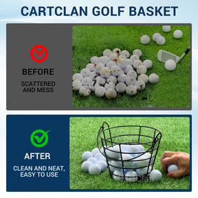 Golf Ball Basket, Golf Ball Container Bucket with Handle, Holds 45 Balls, 2 Pack  |Drive-up